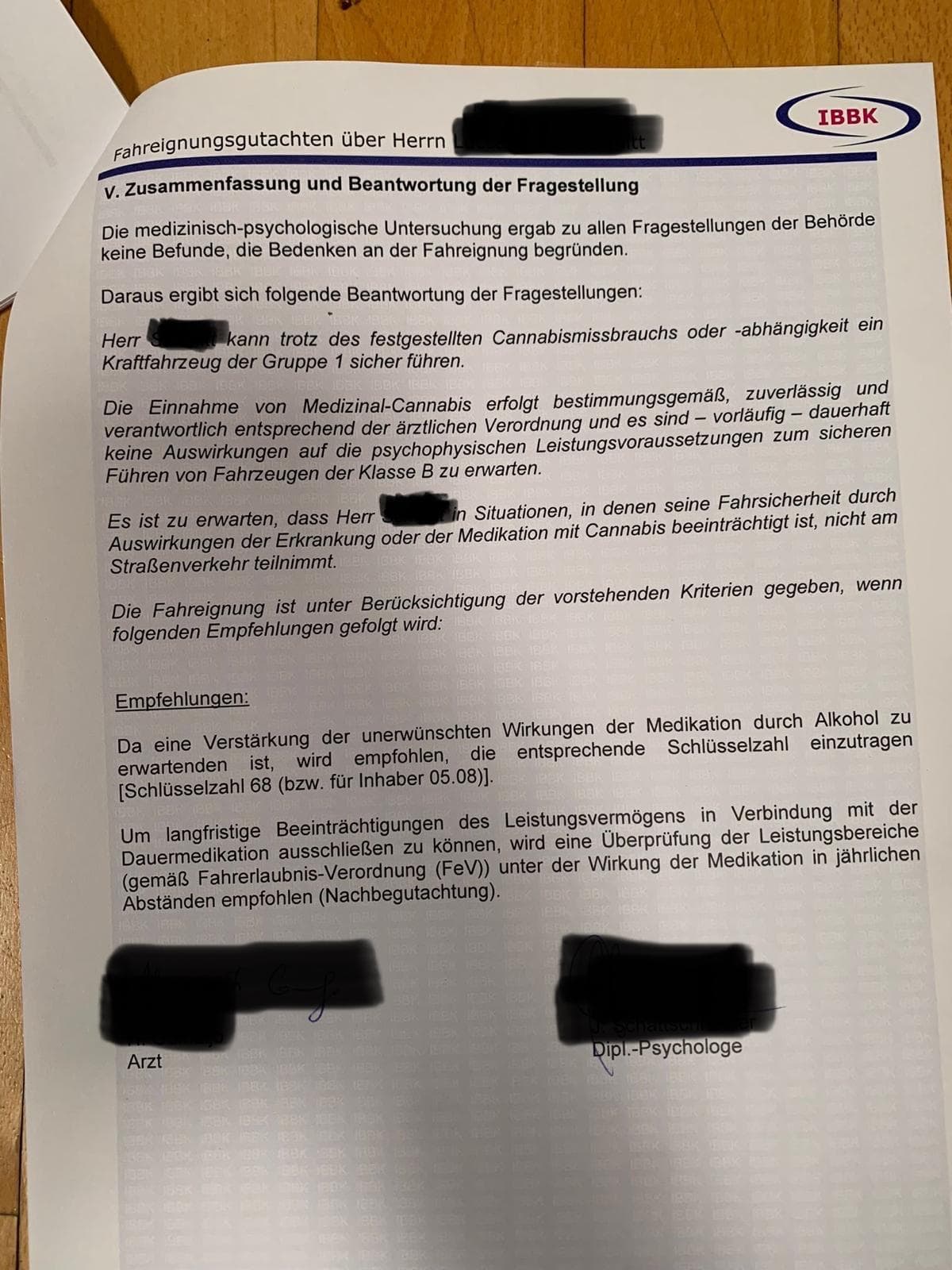 MPU Erfolgsbeleg